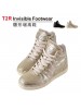 【T2R】韓流金屬破裂紋氣墊內增高鞋8CM 金